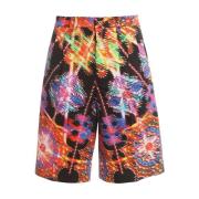 Dolce & Gabbana Svarta Bomull Elastan Shorts Ss22 Multicolor, Herr