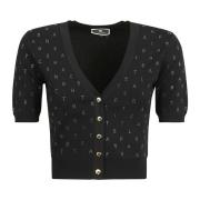 Elisabetta Franchi Svart Sweatshirt Elegant Stil Black, Dam