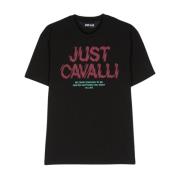 Just Cavalli Svarta T-shirts & Polos för män Black, Herr
