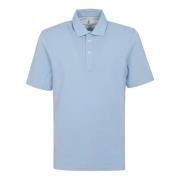 Brunello Cucinelli Herr Vit T-shirts Polos Ss24 Blue, Herr