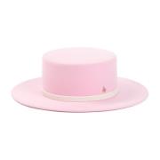Maison Michel Sequins Bubblegum Wool Felt Hat Pink, Dam