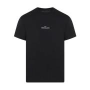 Maison Margiela Svart Logotyp Bomull T-shirt Black, Herr