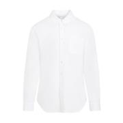 Berluti Vit Bomullsskjorta Button-Down Krage White, Herr