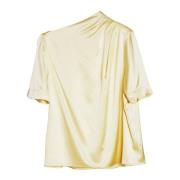 Ahlvar Gallery Lima silke satin tee citron Yellow, Dam