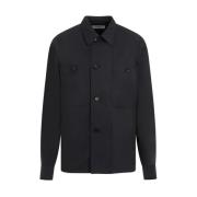 Lemaire Svart Militär Overshirt Damkläder Black, Dam