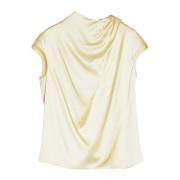 Ahlvar Gallery Lima silkesatin topp citron Yellow, Dam