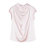 Ahlvar Gallery Lima silkesatin topp ljusrosa Pink, Dam