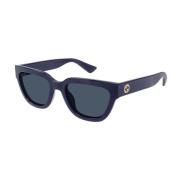 Gucci Fyrkantig ram solglasögon Gg1578S Linea GG Logo Blue, Dam