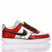 Nike Handgjorda Fluorescerande Röda Sneakers Multicolor, Herr