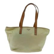 Prada Vintage Pre-owned Tyg totevskor Beige, Dam