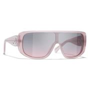 Chanel Ikoniska solglasögon med enhetliga linser Pink, Dam