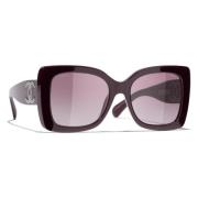 Chanel Ikoniska Solglasögon - Specialerbjudande Purple, Dam