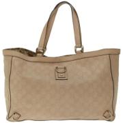 Gucci Vintage Pre-owned Canvas totevskor Beige, Dam