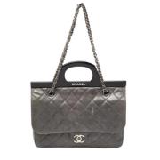 Chanel Vintage Pre-owned Laeder chanel-vskor Gray, Dam