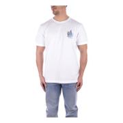 Woolrich Logo Front T-shirts och Polos White, Herr