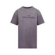 Maison Margiela Lila Dam T-shirt med Unikt Design Purple, Dam