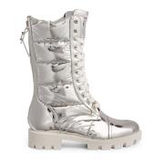 Christian Louboutin Silver Stud Ankelboots Grå Aw22 Gray, Dam