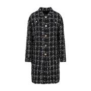 Giambattista Valli Svart Rutig Ullrock Black, Dam