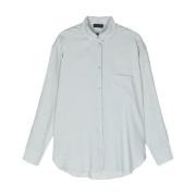 Andamane Oversize Button-Down Skjorta i Ljus Denim Blue, Dam