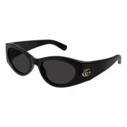 Gucci Stiliga solglasögon i svart/mörkgrå Black, Dam