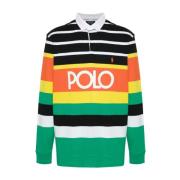 Polo Ralph Lauren Multifärgad Stickad Polotröja Multicolor, Herr