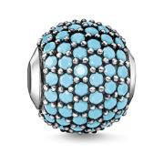 Thomas Sabo Pavé turkos örhängen glas keramiska stenar Blue, Dam