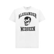Alexander McQueen Skull Print Mode T-shirt White, Herr