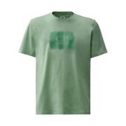C.p. Company Jersey Label Style Logo T-shirt Green, Herr
