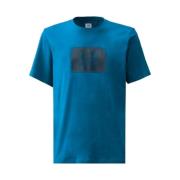 C.p. Company Jersey Label Style Logo T-shirt Blue, Herr