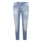 PT Torino Denim Jeans med Bältesöglor Blue, Herr