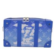 Louis Vuitton Vintage Pre-owned Canvas axelremsvskor Blue, Dam