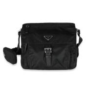 Prada Vintage Pre-owned Canvas crossbodyvskor Black, Dam