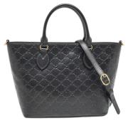 Gucci Vintage Pre-owned Laeder totevskor Black, Dam