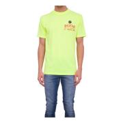 Philipp Plein Rundhalsad T-shirt i Gul Yellow, Herr
