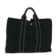 Hermès Vintage Pre-owned Canvas handvskor Black, Dam