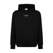 Drole de Monsieur Klassisk Svart Hoodie med Slogan Print Black, Herr