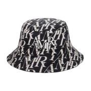 Amiri Reversible Bucket Hat med Logo Broderi Black, Herr