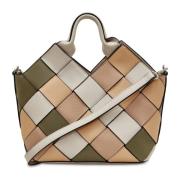 Cesare Gaspari Chic Hobo Tote Bag Beige, Dam