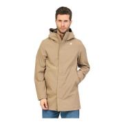 K-Way Beige Tommy Parka Coat Beige, Herr