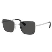 Swarovski Stylish Sunglasses in Silver/Dark Grey Gray, Dam