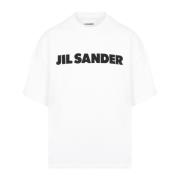 Jil Sander Neutral Logo T-shirt White, Herr