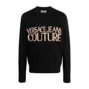 Versace Jeans Couture Svart Sweatshirt Ss24 Black, Herr