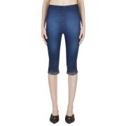 Avavav Grafisk Embellished Capri Jeans Blue, Dam