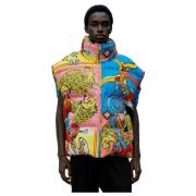 Liberal Youth Ministry Royal Print Puffer Gilet Multicolor, Herr