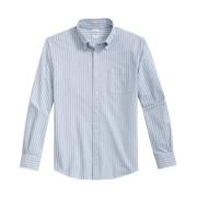 Brooks Brothers Blårandig Regular Fit Oxford Skjorta med Polo Button D...