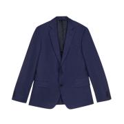 Brooks Brothers Marinblå Blazer i Linne- och Virgin Wool-blandning Blu...