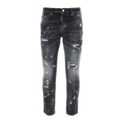 Dsquared2 Klassiska Denim Jeans för Vardagsbruk Black, Herr