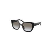 Prada Stiliga solglasögon med svart ram Black, Dam
