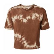 Rabens Saloner Tie-Dye T-Shirt Liabella Cacao Brown, Dam