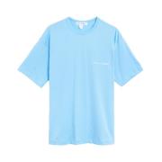 Comme des Garçons Logo Tee Shirt Knit Oversize Fit Blue, Herr